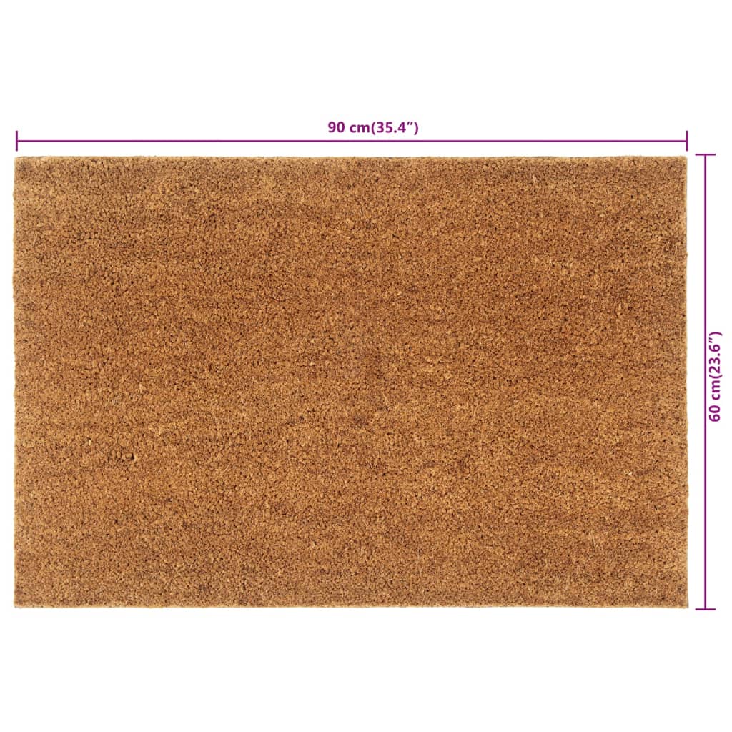 Tapis de porte naturel 60x90 cm fibre de coco touffeté