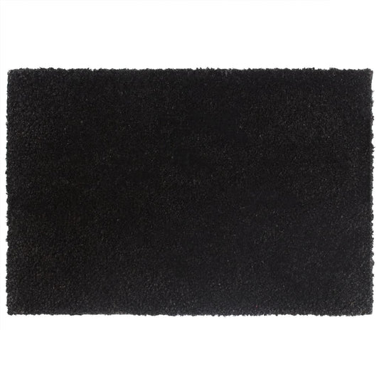 Tapis de porte noir 40x60 cm fibre de coco touffeté