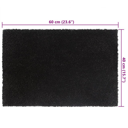 Tapis de porte 2 pcs noir 40x60 cm fibre de coco touffeté