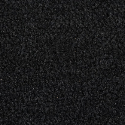 Tapis de porte noir demi-rond 40x60 cm fibre de coco touffeté