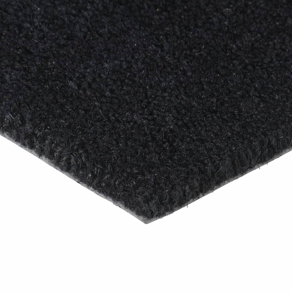 Tapis de porte noir 50x80 cm fibre de coco touffeté