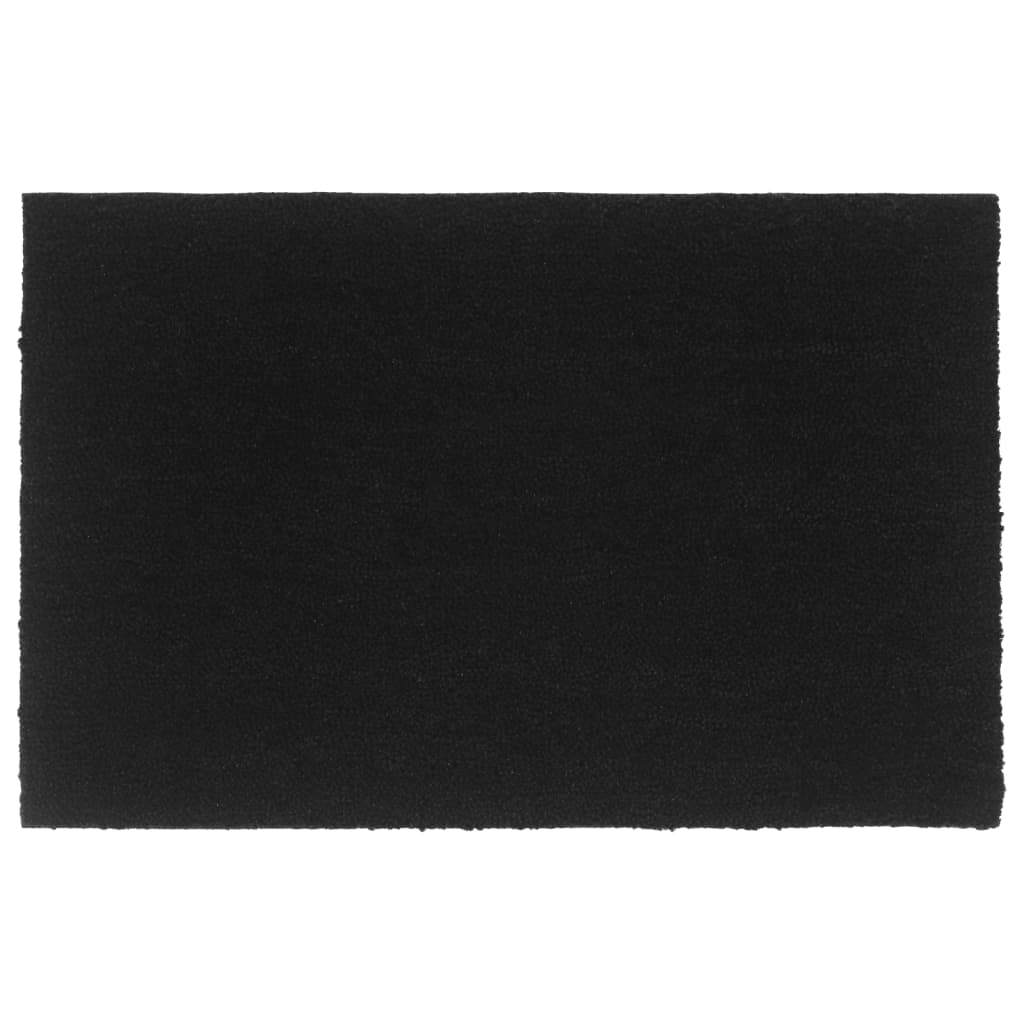 Tapis de porte noir 65x100 cm fibre de coco touffeté