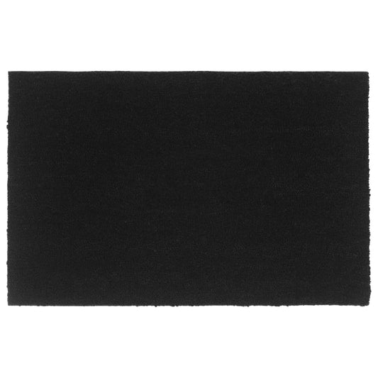 Tapis de porte noir 65x100 cm fibre de coco touffeté