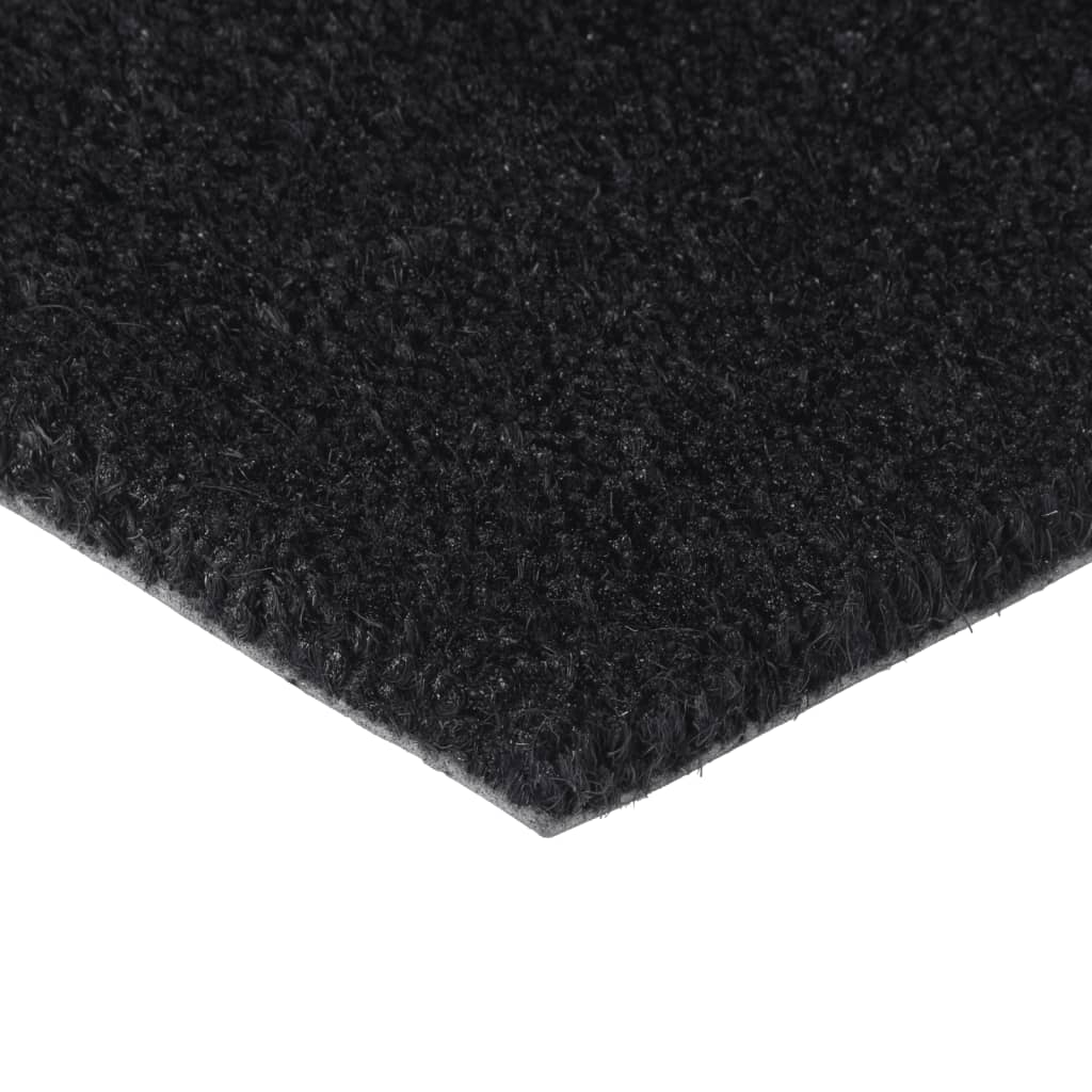 Tapis de porte noir 65x100 cm fibre de coco touffeté