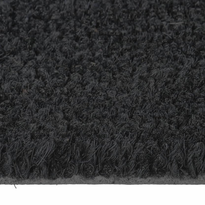 Tapis de porte noir 65x100 cm fibre de coco touffeté