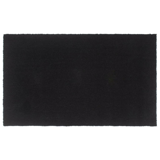 Tapis de porte noir 90x150 cm fibre de coco touffeté