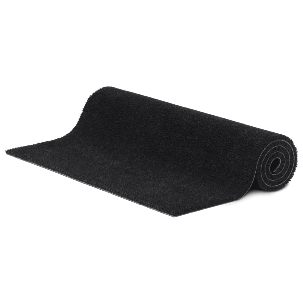 Tapis de porte noir 90x150 cm fibre de coco touffeté