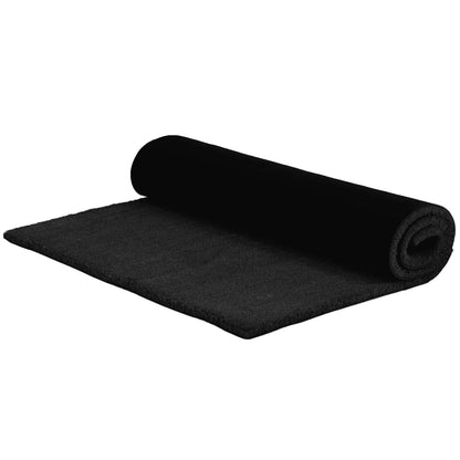 Tapis de porte noir 100x300 cm fibre de coco touffeté