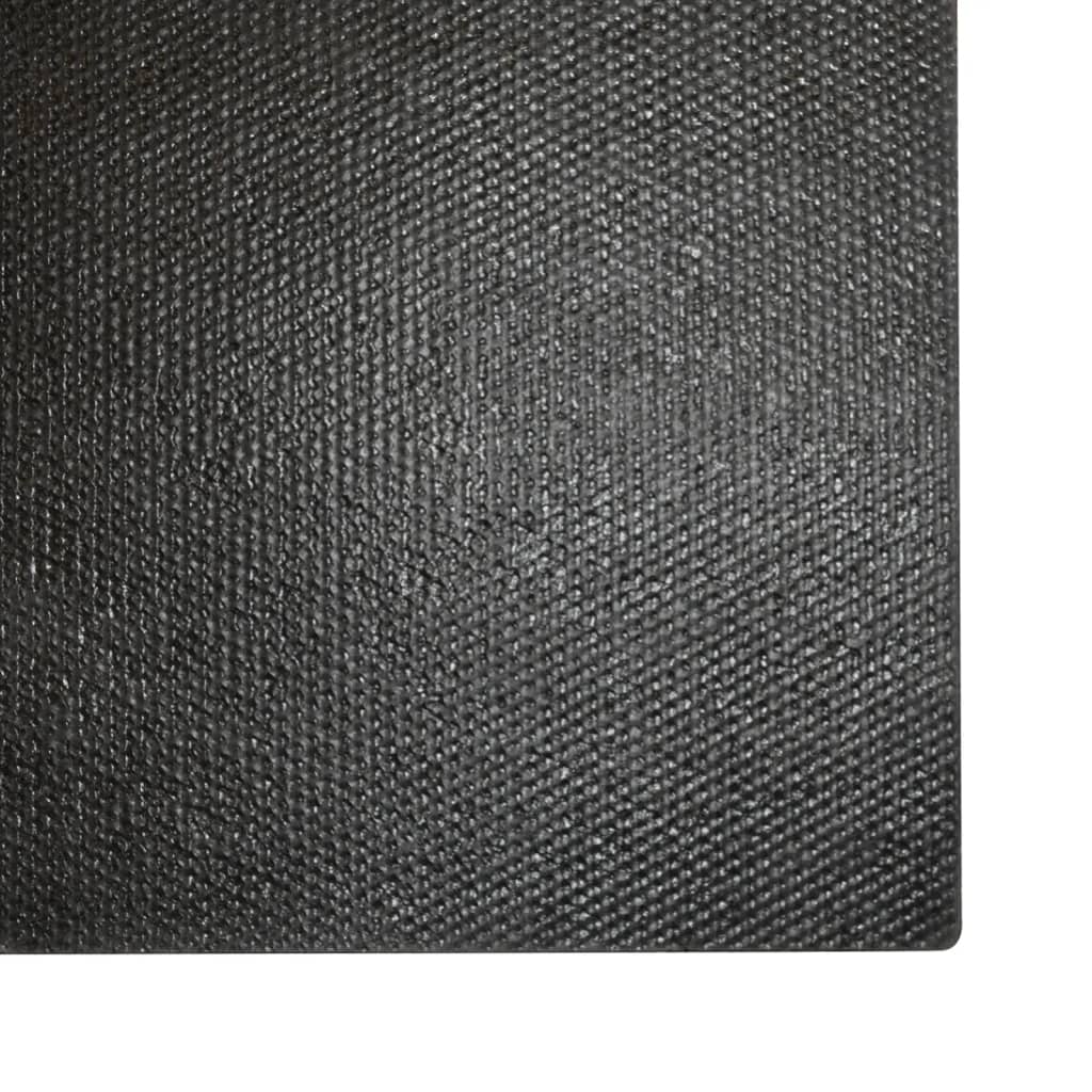 Tapis de porte noir 100x300 cm fibre de coco touffeté