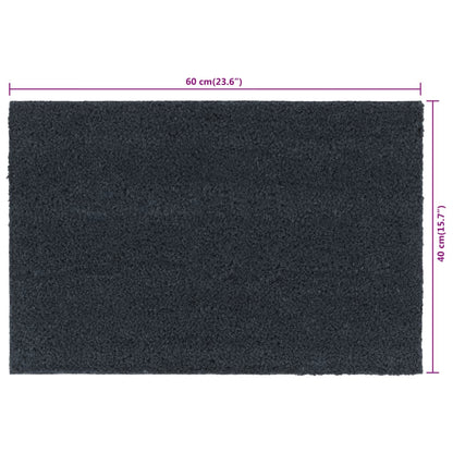 Tapis de porte gris foncé 40x60 cm fibre de coco touffeté