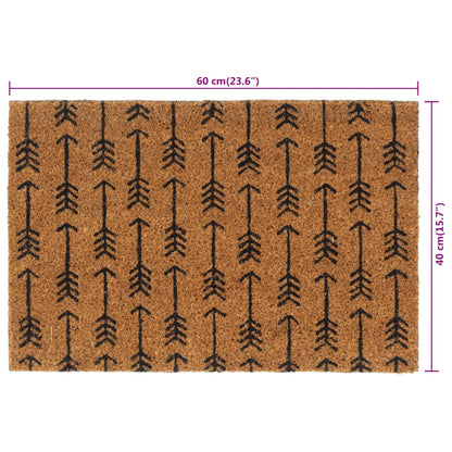 Tapis de porte naturel 40x60 cm fibre de coco touffeté