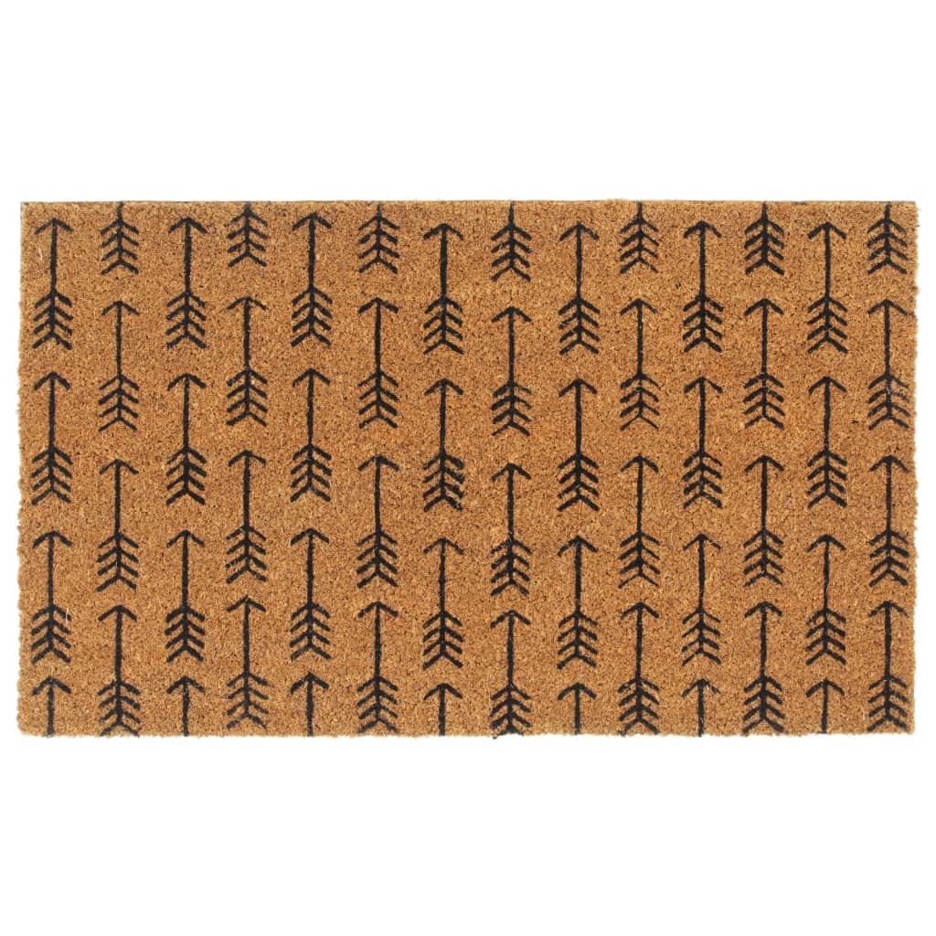 Tapis de porte naturel 45x75 cm fibre de coco touffeté