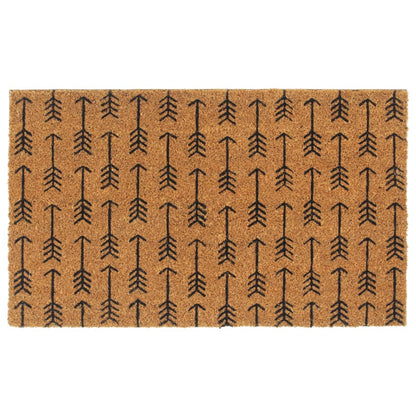 Tapis de porte naturel 45x75 cm fibre de coco touffeté