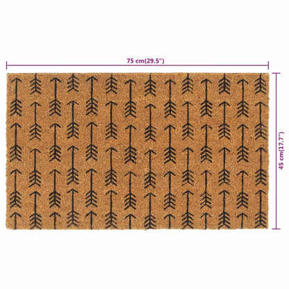 Tapis de porte naturel 45x75 cm fibre de coco touffeté