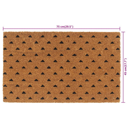 Tapis de porte naturel 45x75 cm fibre de coco touffeté