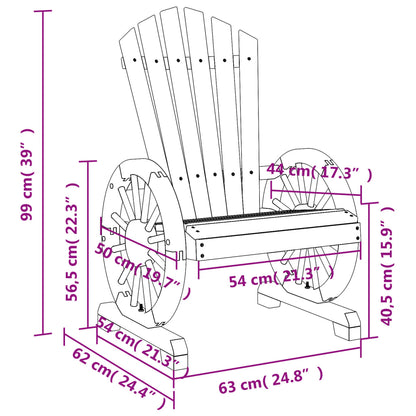 Chaises de jardin Adirondack lot de 4 bois de sapin massif