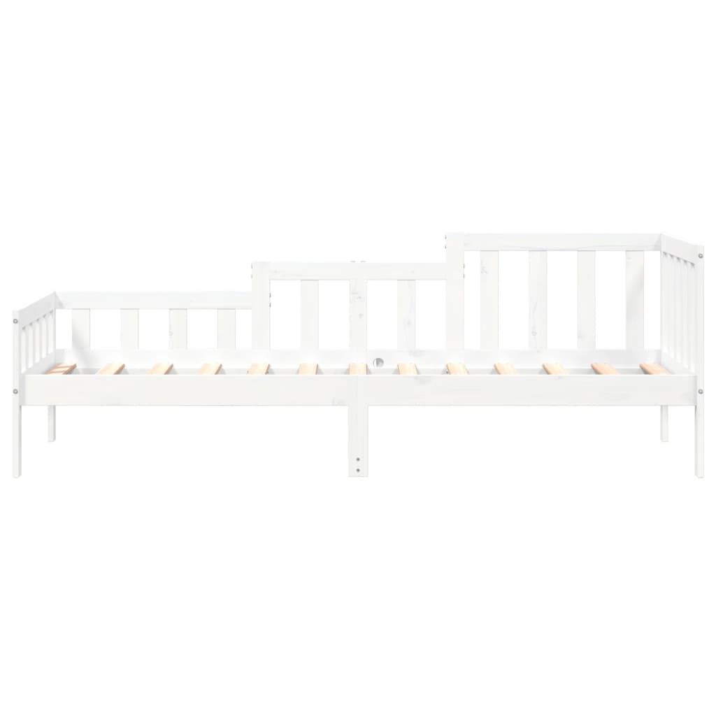 Lit de jour sans matelas blanc 80x200 cm bois de pin massif