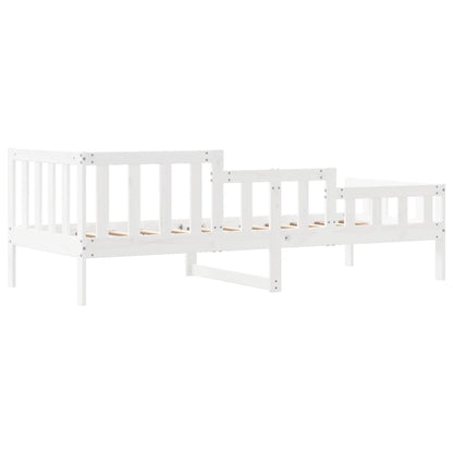 Lit de jour sans matelas blanc 80x200 cm bois de pin massif