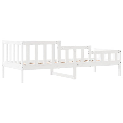 Lit de jour sans matelas blanc 90x200 cm bois de pin massif