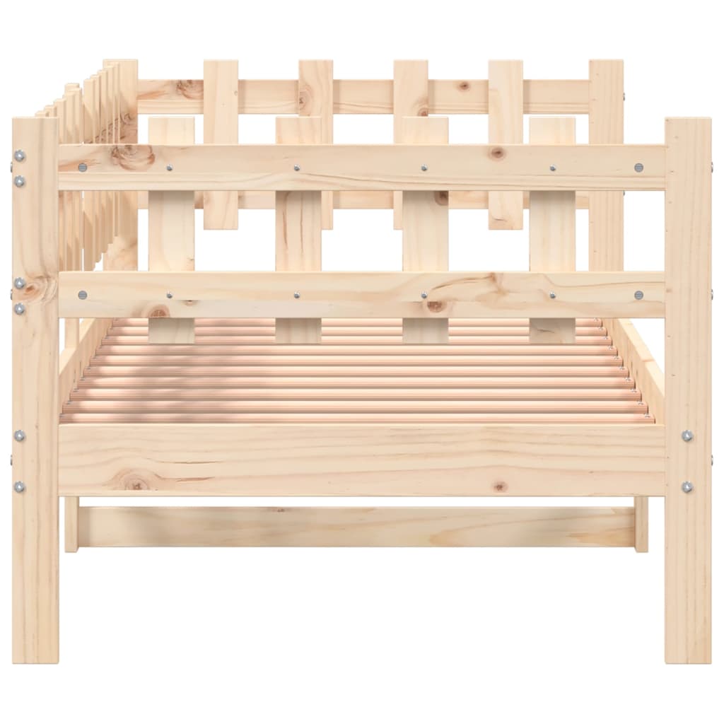 Lit de jour sans matelas 80x200 cm bois de pin massif