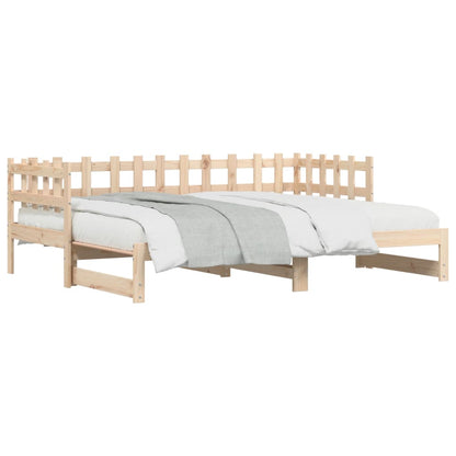 Lit coulissant sans matelas 2x(80x200) cm Bois massif