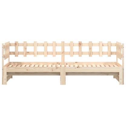 Lit coulissant sans matelas 2x(80x200) cm Bois massif