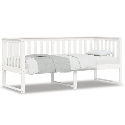 Lit de jour sans matelas blanc 80x200 cm bois de pin massif