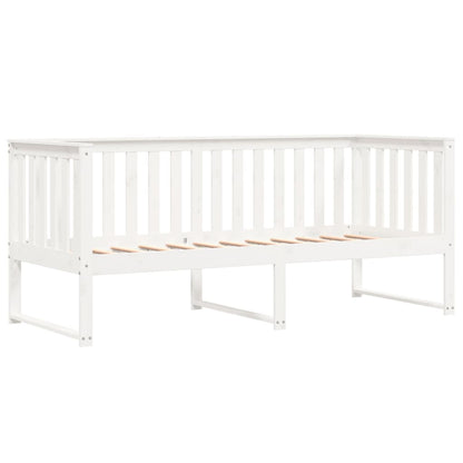 Lit de jour sans matelas blanc 80x200 cm bois de pin massif