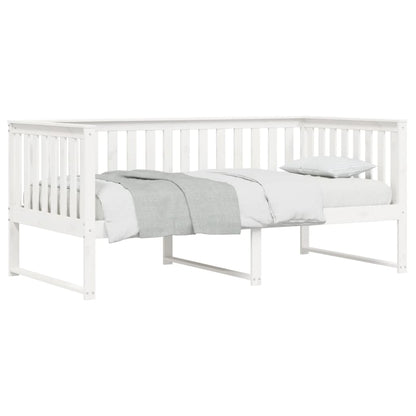 Lit de jour sans matelas blanc 100x200 cm bois de pin massif