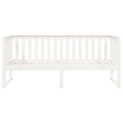 Lit de jour sans matelas blanc 100x200 cm bois de pin massif