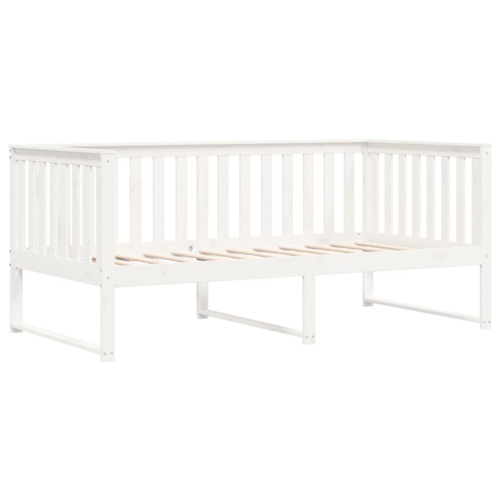 Lit de jour sans matelas blanc 100x200 cm bois de pin massif