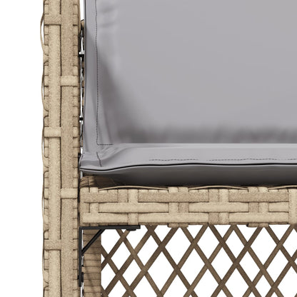 Chaises de jardin avec coussins lot de 4 mélange beige