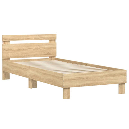 Cadre de lit sans matelas avec lumières LED 75x190 cm