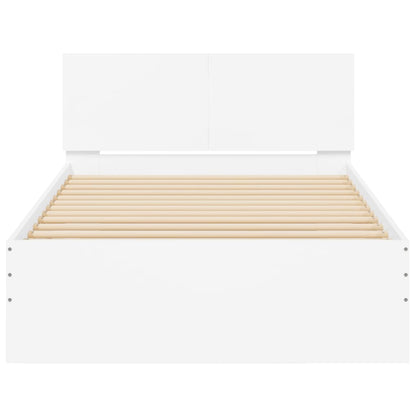 Cadre de lit sans matelas avec lumières LED blanc 100x200 cm