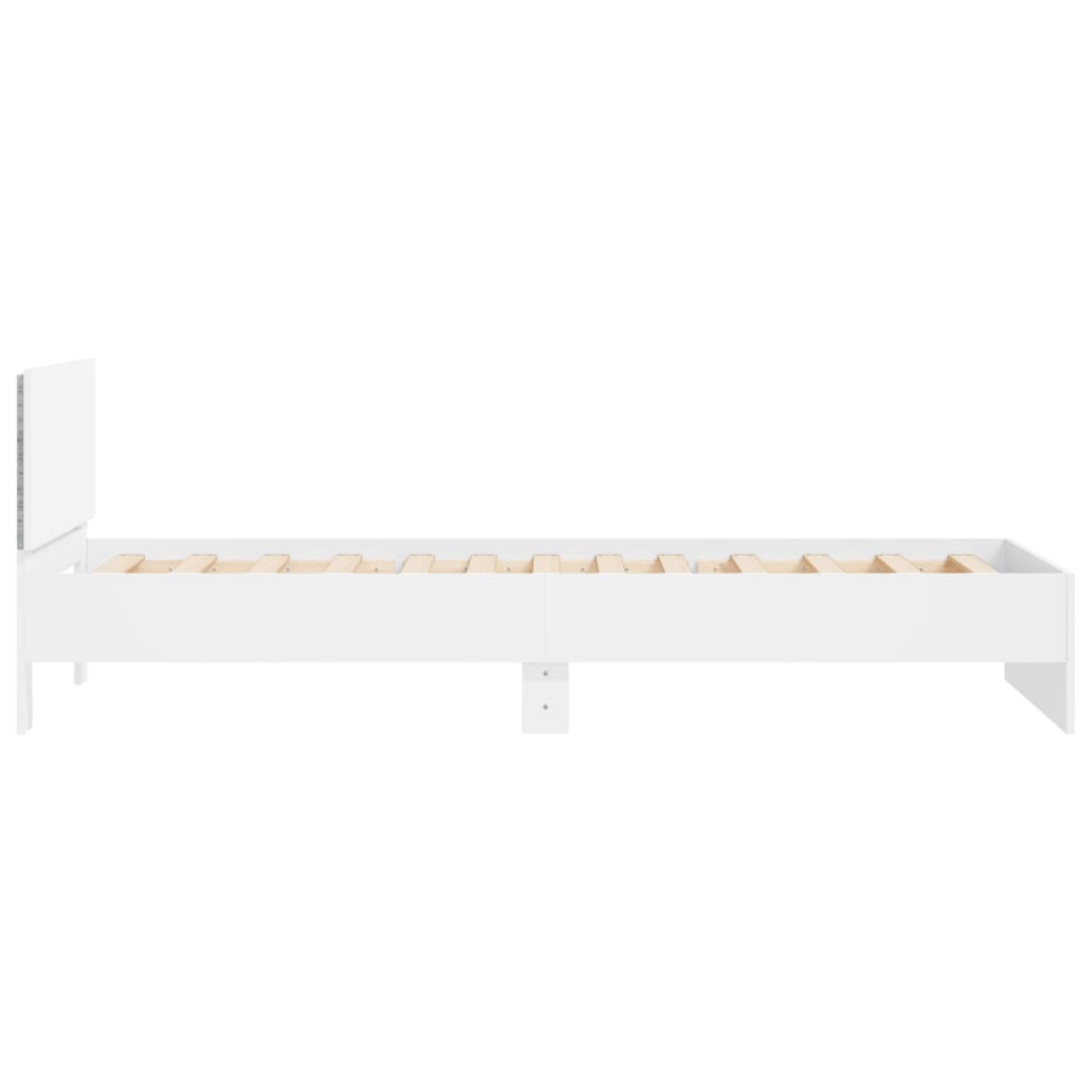 Cadre de lit sans matelas avec lumières LED blanc 100x200 cm