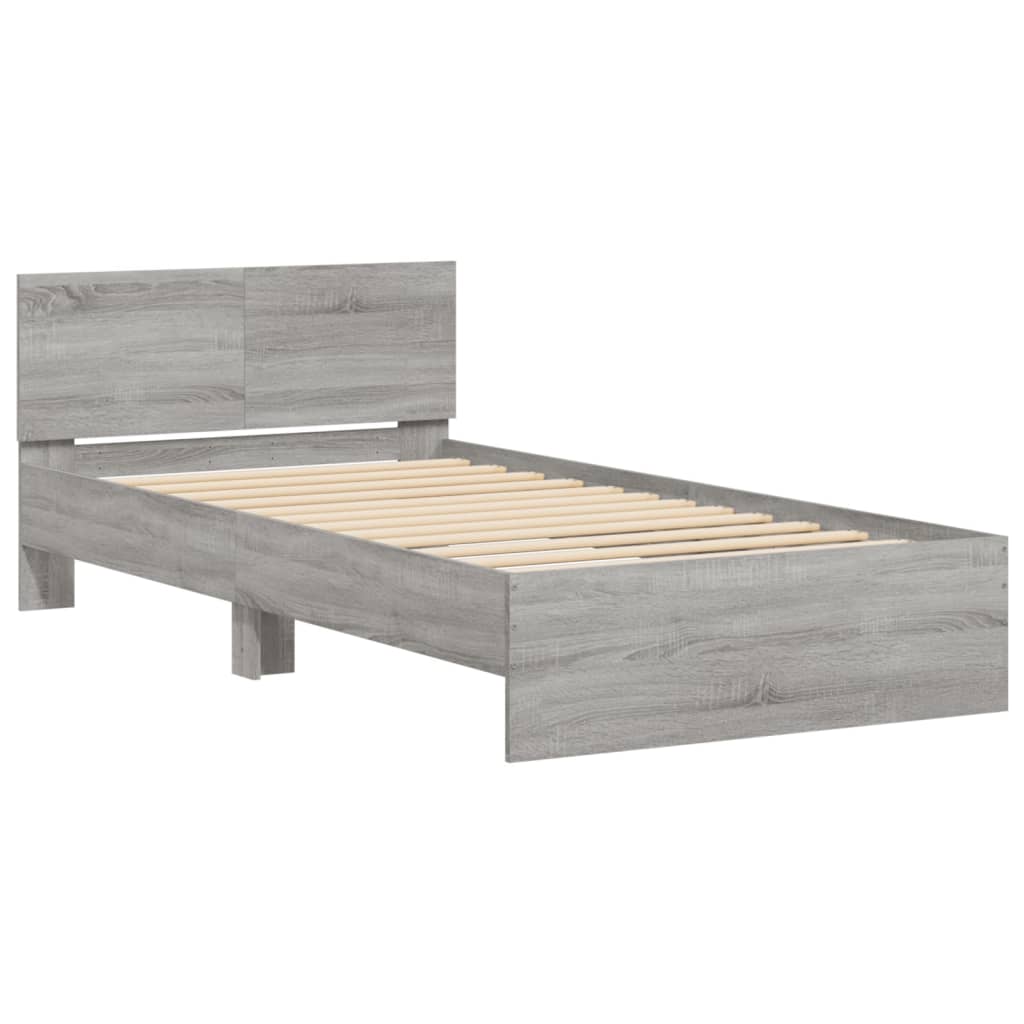 Cadre de lit sans matelas avec lumières LED 100x200 cm