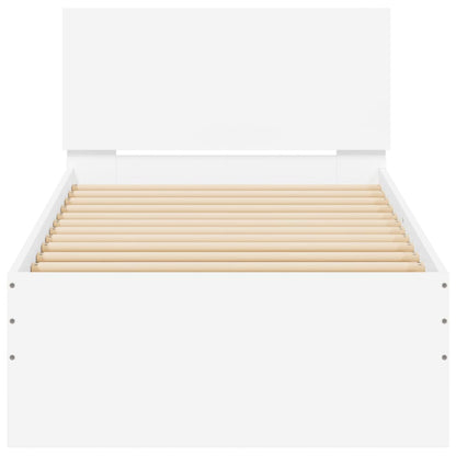 Cadre de lit sans matelas avec lumières LED blanc 90x200 cm