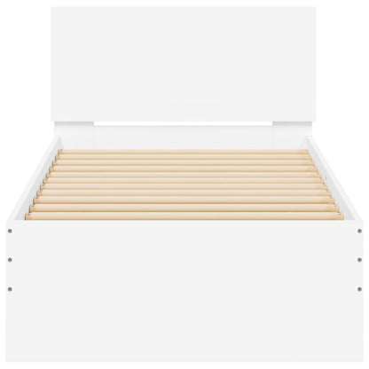 Cadre de lit sans matelas avec lumières LED blanc 90x190 cm