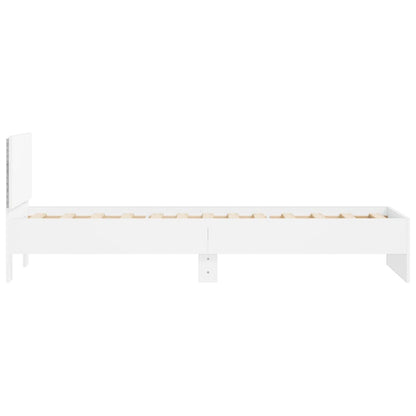 Cadre de lit sans matelas avec lumières LED blanc 90x190 cm