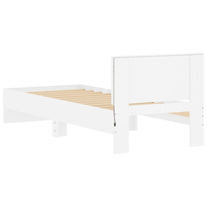 Cadre de lit sans matelas avec lumières LED blanc 90x190 cm