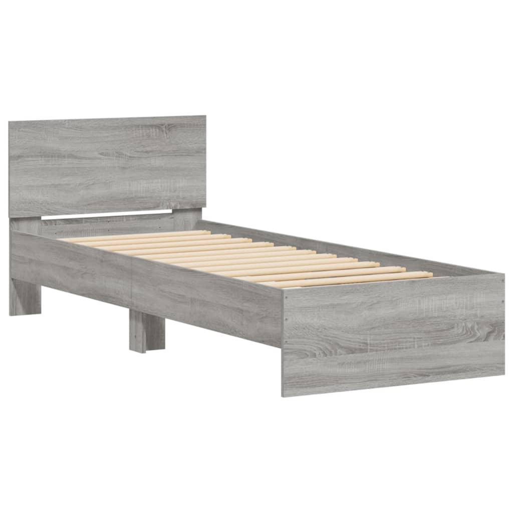 Cadre de lit sans matelas avec lumières LED 75x190 cm