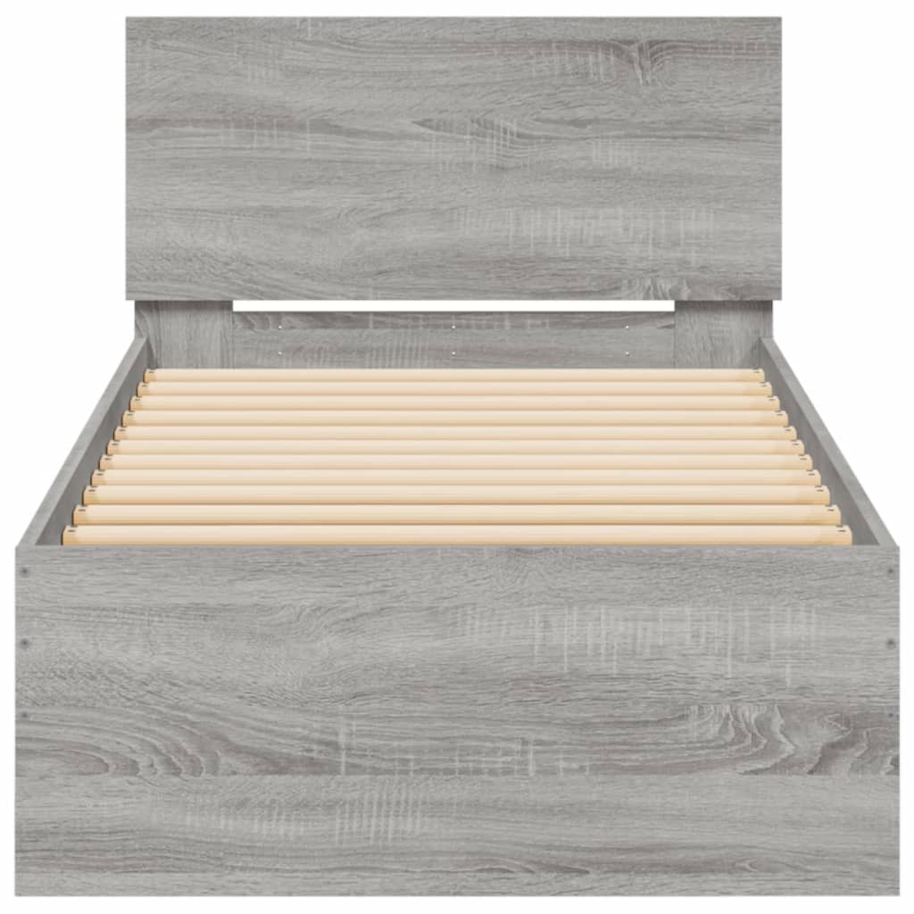 Cadre de lit sans matelas avec lumières LED 75x190 cm