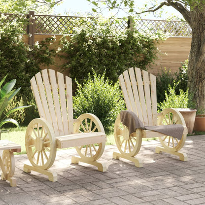 Chaises de jardin Adirondack lot de 2 bois de sapin massif