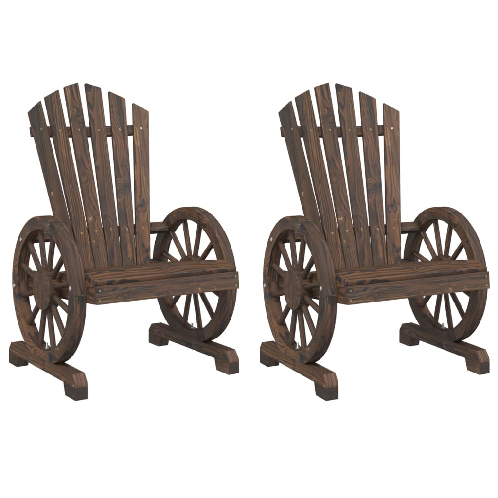 Chaises de jardin Adirondack lot de 2 bois de sapin massif