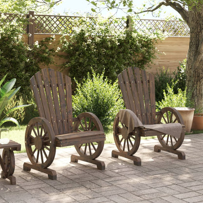 Chaises de jardin Adirondack lot de 2 bois de sapin massif