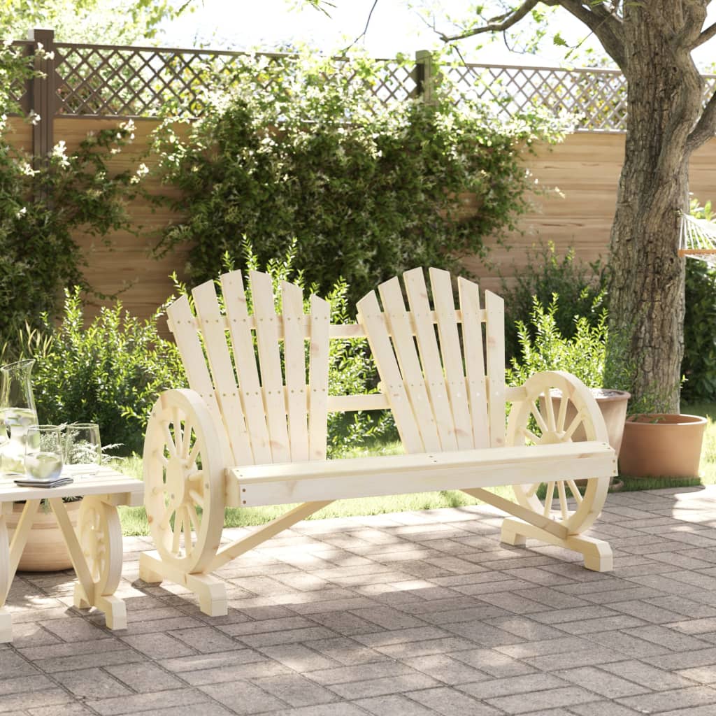 Chaise de jardin Adirondack 2 places bois de sapin massif