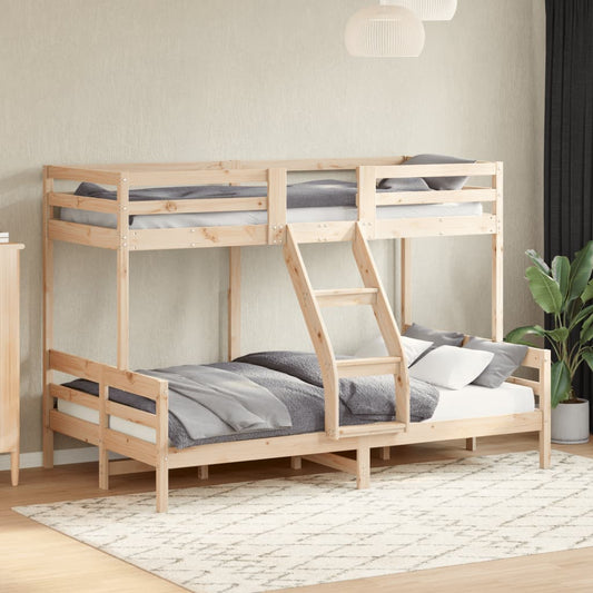 Lit superposé sans matelas 90x200/120x200 cm bois massif