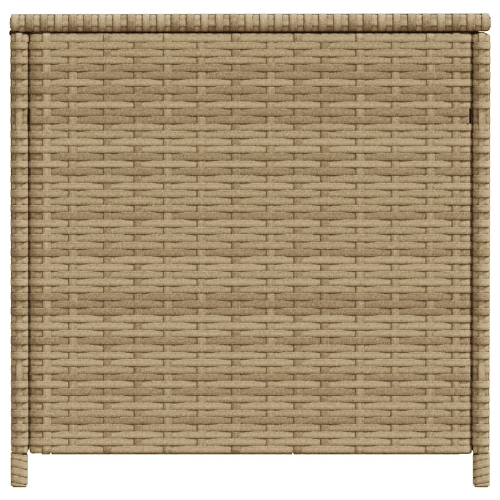 Boîte de rangement de jardin mélange beige 469L résine tressée