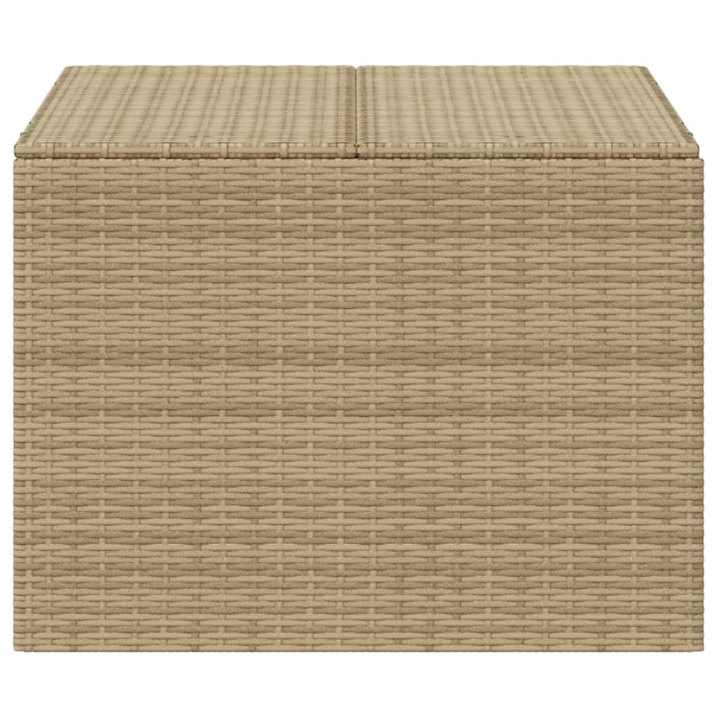 Boîte de rangement de jardin mélange beige 291L résine tressée