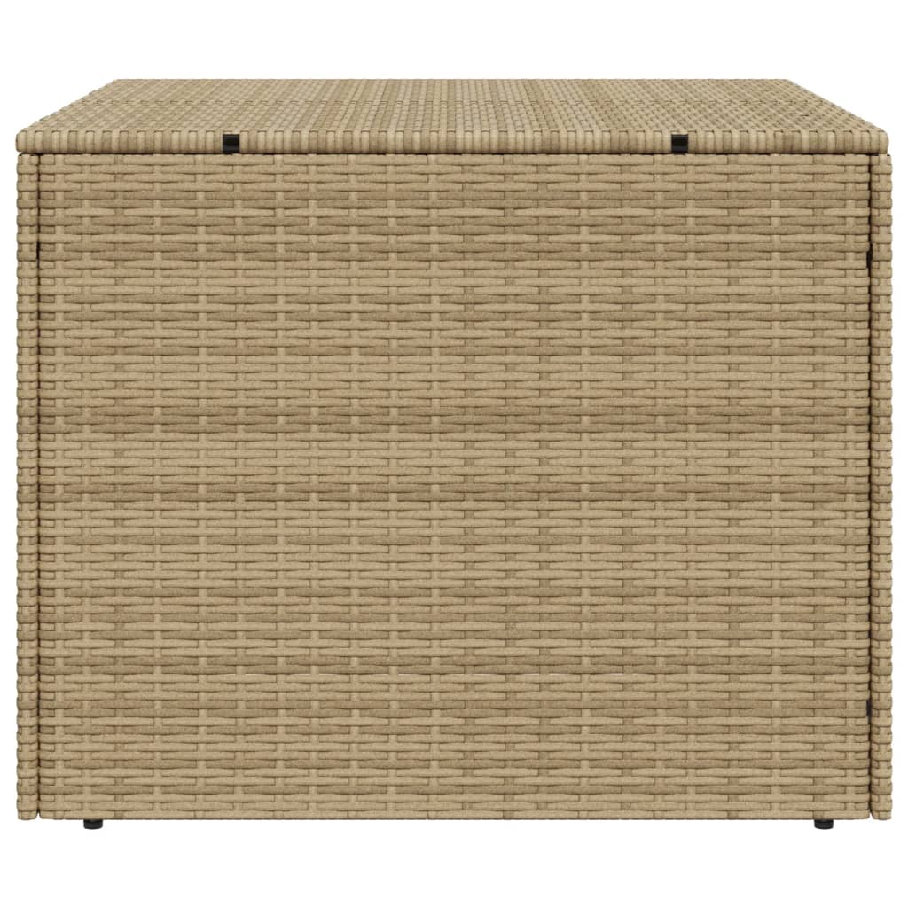 Boîte de rangement de jardin mélange beige 291L résine tressée